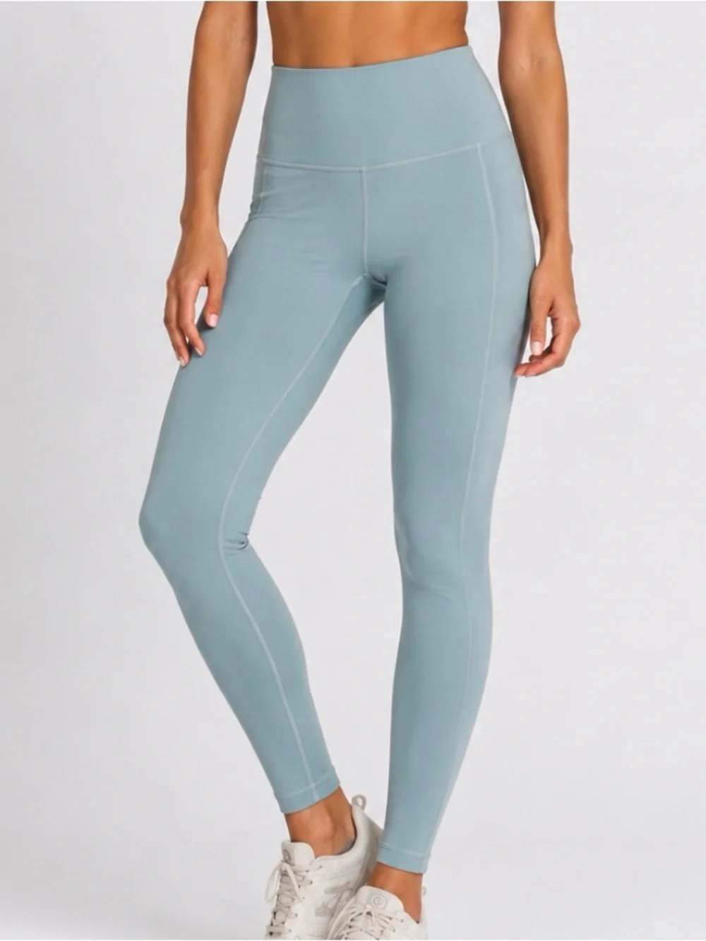 LuLulemon High-Waist Performance Leggings - Light Blue Aqua green SZ 6 Athletic - Picture 1 of 8